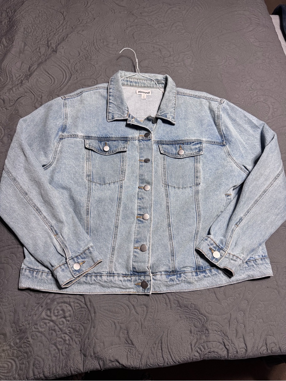 Abound Light Blue Washed Denim Jacket - Women's Jean Jacket